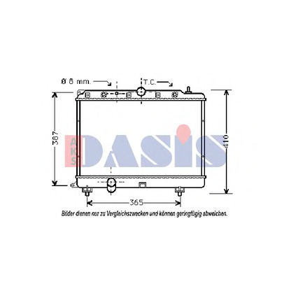 Photo Radiateur, refroidissement du moteur AKS DASIS 370004N
