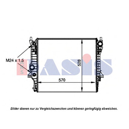 Foto Radiador, refrigeración del motor AKS DASIS 370042N