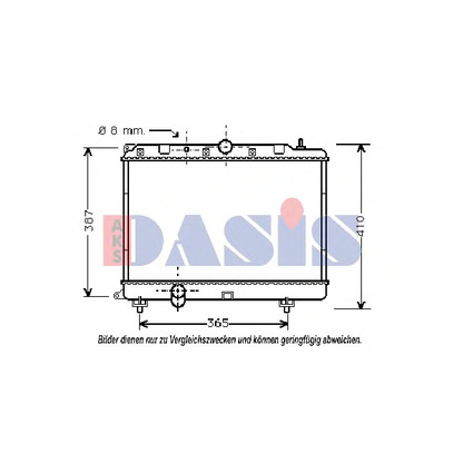 Photo Radiateur, refroidissement du moteur AKS DASIS 370350N