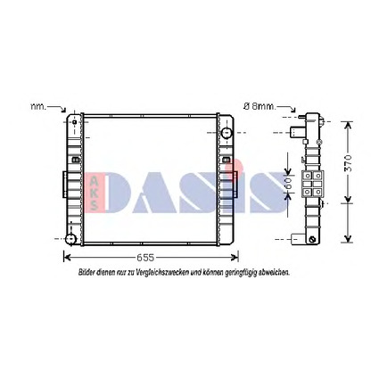 Foto Radiador, refrigeración del motor AKS DASIS 400500N