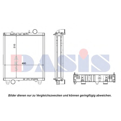 Foto Radiador, refrigeración del motor AKS DASIS 440041N