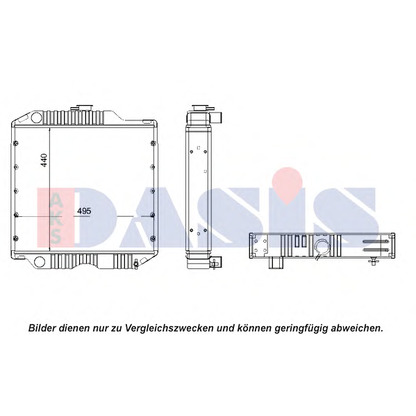 Photo Radiator, engine cooling AKS DASIS 440046N