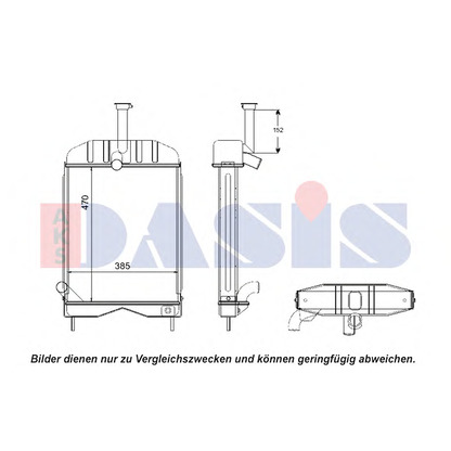 Foto Radiador, refrigeración del motor AKS DASIS 440055N