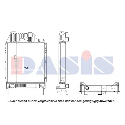 Foto Radiador, refrigeración del motor AKS DASIS 440062N