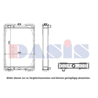 Foto Radiatore, Raffreddamento motore AKS DASIS 440080N