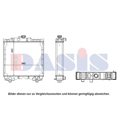 Photo Radiator, engine cooling AKS DASIS 440086N