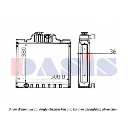 Foto Radiador, refrigeración del motor AKS DASIS 440635N