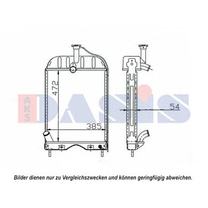 Foto Radiador, refrigeración del motor AKS DASIS 440641N