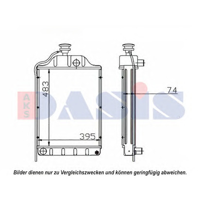 Foto Radiador, refrigeración del motor AKS DASIS 440642N