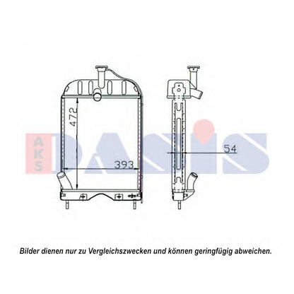 Foto Radiatore, Raffreddamento motore AKS DASIS 440646N