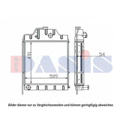 Foto Radiador, refrigeración del motor AKS DASIS 440655N