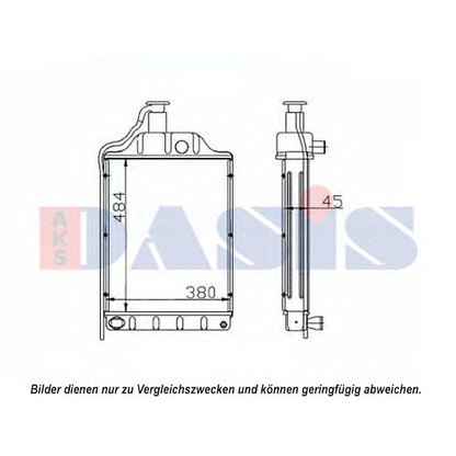 Photo Radiateur, refroidissement du moteur AKS DASIS 440661N