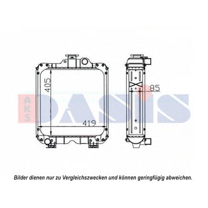 Photo Radiateur, refroidissement du moteur AKS DASIS 440662N