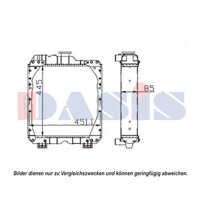 Photo Radiateur, refroidissement du moteur AKS DASIS 440665N