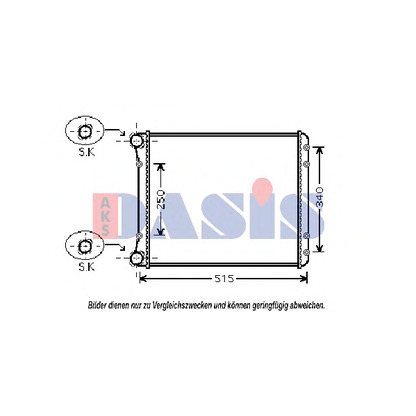 Photo Radiator, engine cooling AKS DASIS 480037N