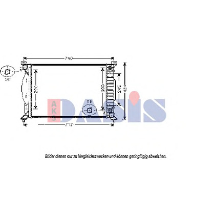 Foto Radiador, refrigeración del motor AKS DASIS 480044N