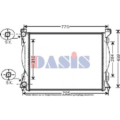 Фото Радиатор, охлаждение двигателя AKS DASIS 480049N