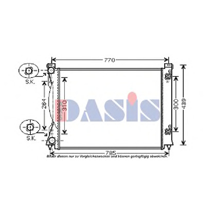 Photo Radiateur, refroidissement du moteur AKS DASIS 480051N