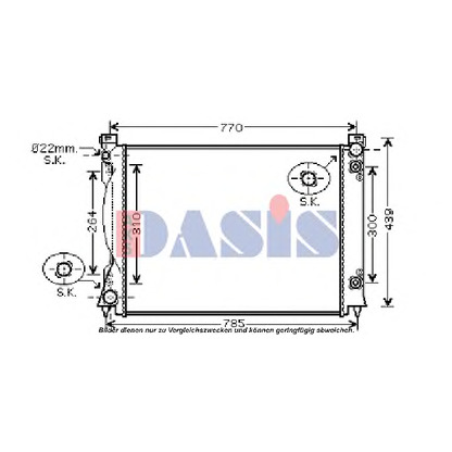 Photo Radiateur, refroidissement du moteur AKS DASIS 480053N