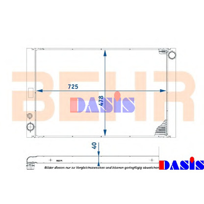 Foto Radiatore, Raffreddamento motore AKS DASIS 480055N