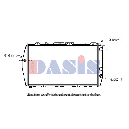 Foto Radiador, refrigeración del motor AKS DASIS 480060N