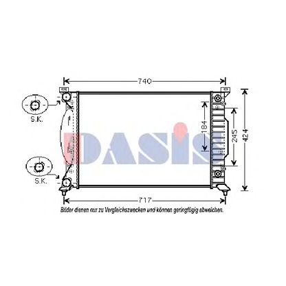 Photo Radiator, engine cooling AKS DASIS 480067N