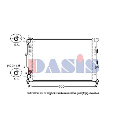 Photo Radiator, engine cooling AKS DASIS 480390N