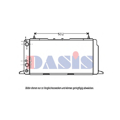 Foto Radiador, refrigeración del motor AKS DASIS 480980N