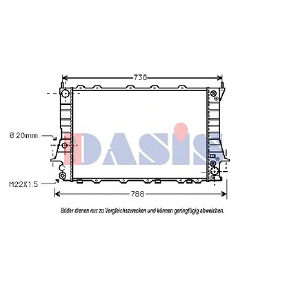 Foto Radiador, refrigeración del motor AKS DASIS 481150N