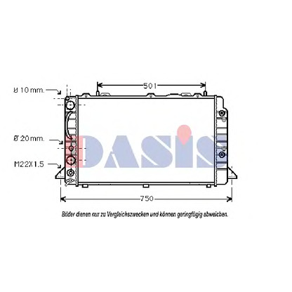 Photo Radiator, engine cooling AKS DASIS 481390N