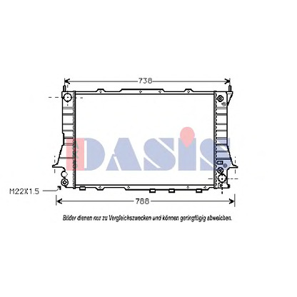 Photo Radiator, engine cooling AKS DASIS 481730N