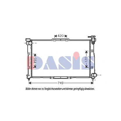 Photo Radiateur, refroidissement du moteur AKS DASIS 510015N