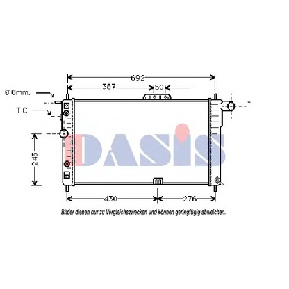 Foto Radiatore, Raffreddamento motore AKS DASIS 510050N