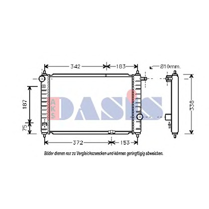 Foto Radiatore, Raffreddamento motore AKS DASIS 510170N