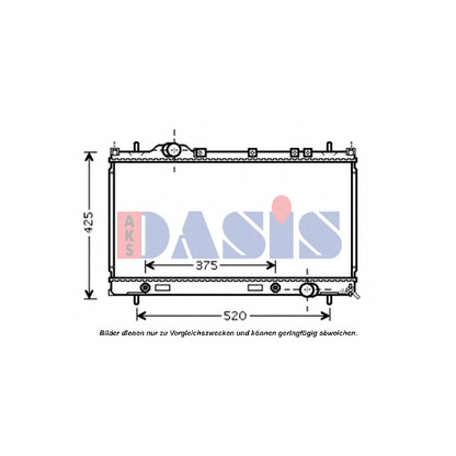 Foto Radiador, refrigeración del motor AKS DASIS 520096N