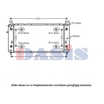 Foto Radiador, refrigeración del motor AKS DASIS 520107N