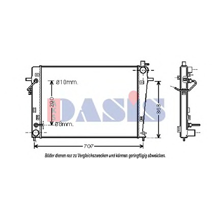 Photo Radiator, engine cooling AKS DASIS 560054N