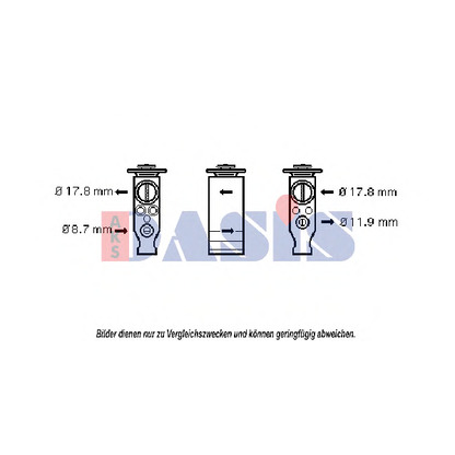 Foto Expansionsventil, Klimaanlage AKS DASIS 840138N