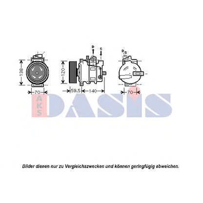 Foto Compresor, aire acondicionado AKS DASIS 850068N