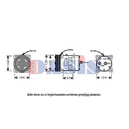 Foto Innesto elettromagnetico, Compressore clima AKS DASIS 850293N