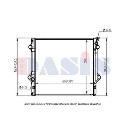 Foto Radiador, refrigeración del motor AKS DASIS 210256N