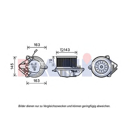 Zdjęcie Wentylator, chłodzenie silnika AKS DASIS 068014N