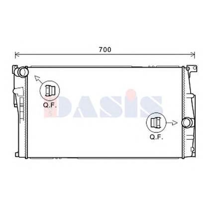 Foto Radiador, refrigeración del motor AKS DASIS 050073N