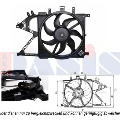 Photo Ventilateur, refroidissement du moteur AKS DASIS 158086N