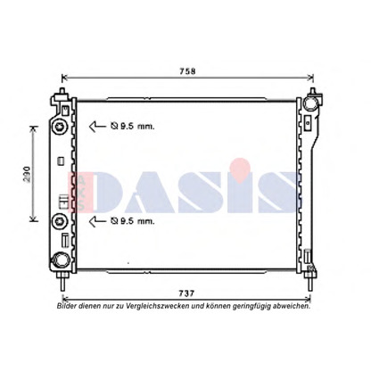 Photo Radiator, engine cooling AKS DASIS 150121N