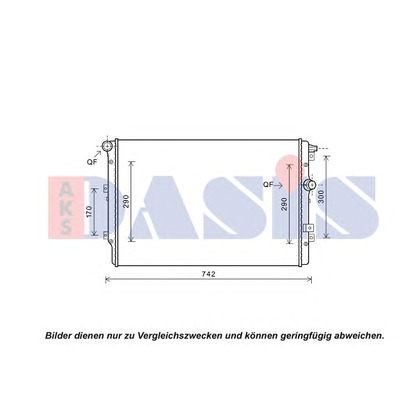 Foto Radiador, refrigeración del motor AKS DASIS 040059N