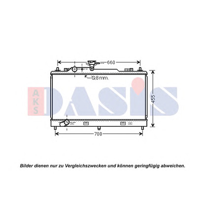 Foto Radiatore, Raffreddamento motore AKS DASIS 110086N