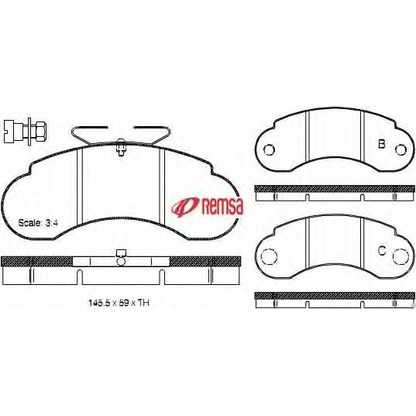 Photo Brake Pad Set, disc brake METZGER 014220