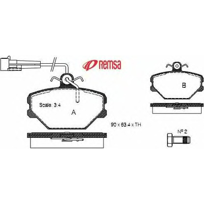 Photo Kit de plaquettes de frein, frein à disque METZGER 1170719