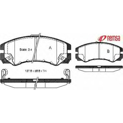 Photo Brake Pad Set, disc brake METZGER 042522